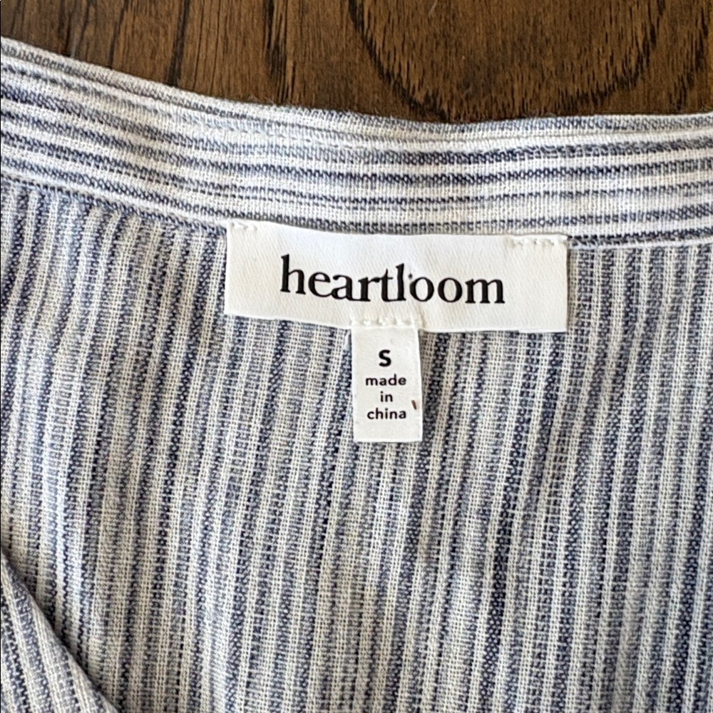 Heartloom Blue and White Striped Smocked Waist dress - Picture 3 of 7